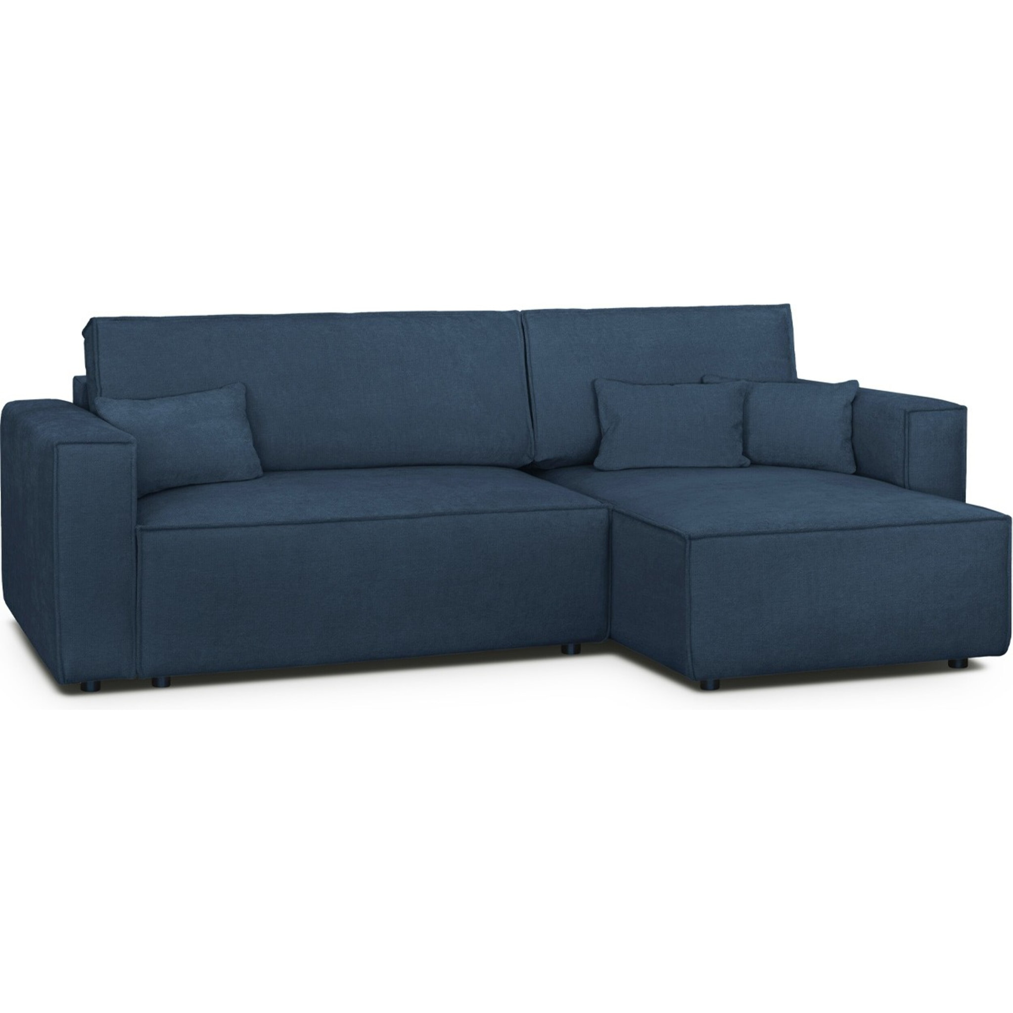 Canapé d'angle convertible 4 places en tissu chenille - LIVIA