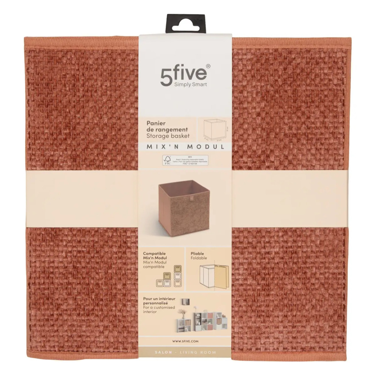 Boîte Mix'N Modul carré pliable 31x31cm moka