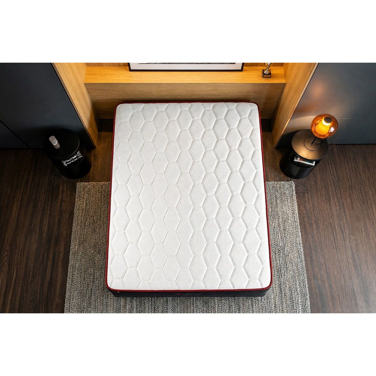 Matelas Hybride - Confort équilibré et accueil enveloppant - 26 d'épaisseur, 7 zones de confort - Soutien point par point - 2 places