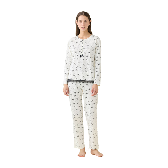 Pigiama donna estivo in cotone articolo cherie. Noidinotte