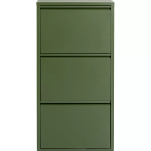 Casier à chaussures Caruso olive 3 tiroirs Kare Design