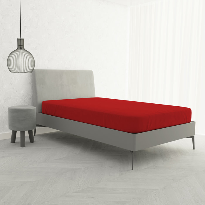 LENZUOLO SOTTO CON ANGOLI MAX COLOR, 100% COTONE MADE IN ITALY - PIAZZA E MEZZA FRANCESE