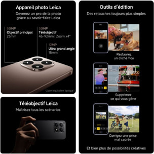 Smartphone XIAOMI Pack 15T Noir 256Go 5G+RedmWatch5 Active