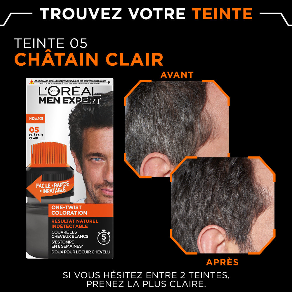 L'Oréal Paris Men Expert One-Twist coloration châtain naturel