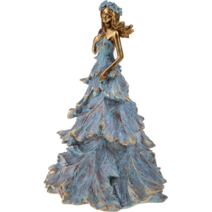 Lady con abito di foglie - Pezzi 2 - 20,5xH28,5x16,5cm - Bianchi Dino SpA