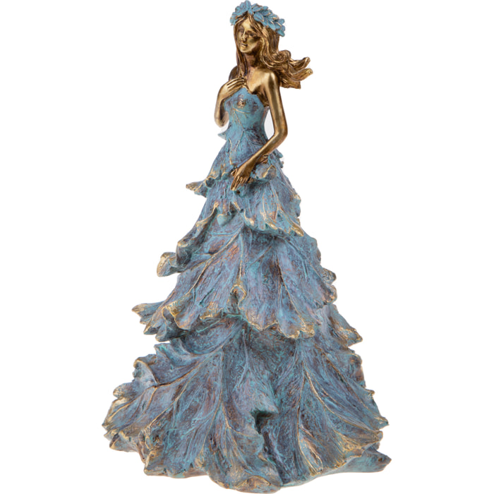 Lady con abito di foglie - Pezzi 2 - 20,5xH28,5x16,5cm - Bianchi Dino SpA