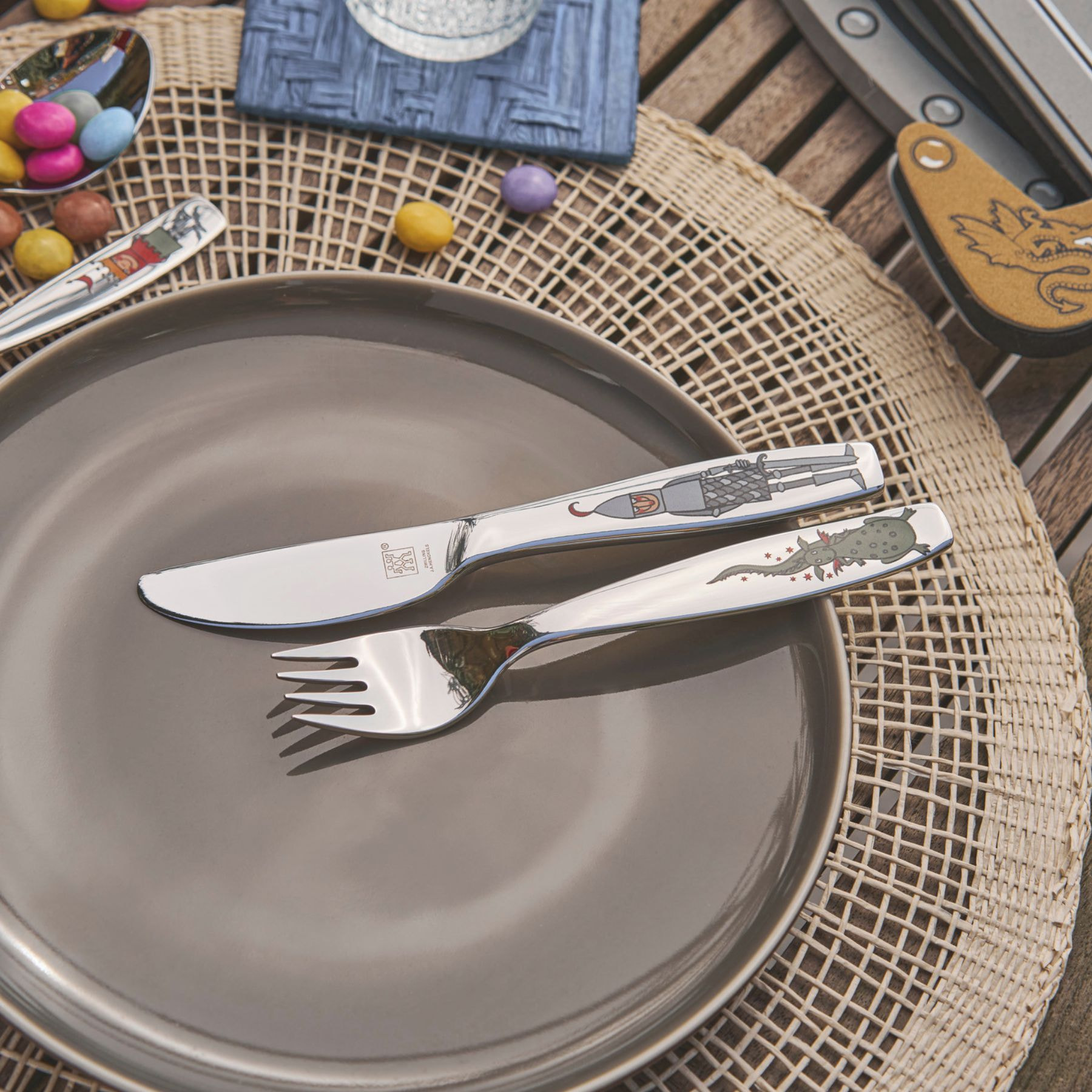 4-pcs, Couverts pour enfants, Argent