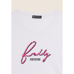 T-shirt con logo Freddy floreale