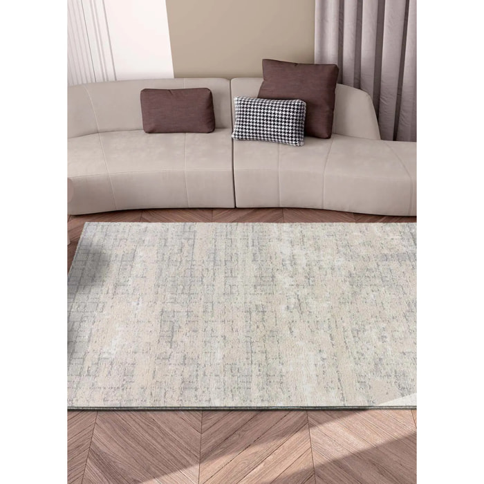 HL-VINTAGE Alfombra con texturas neutras de pelo corto en color crema, varias medidas disponibles