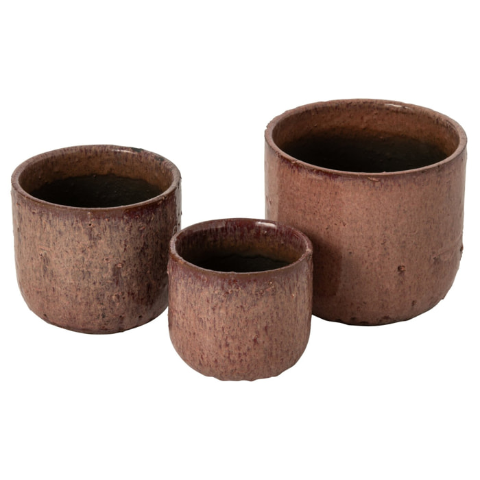 J-Line cache-pot - céramique - vieux rose - large