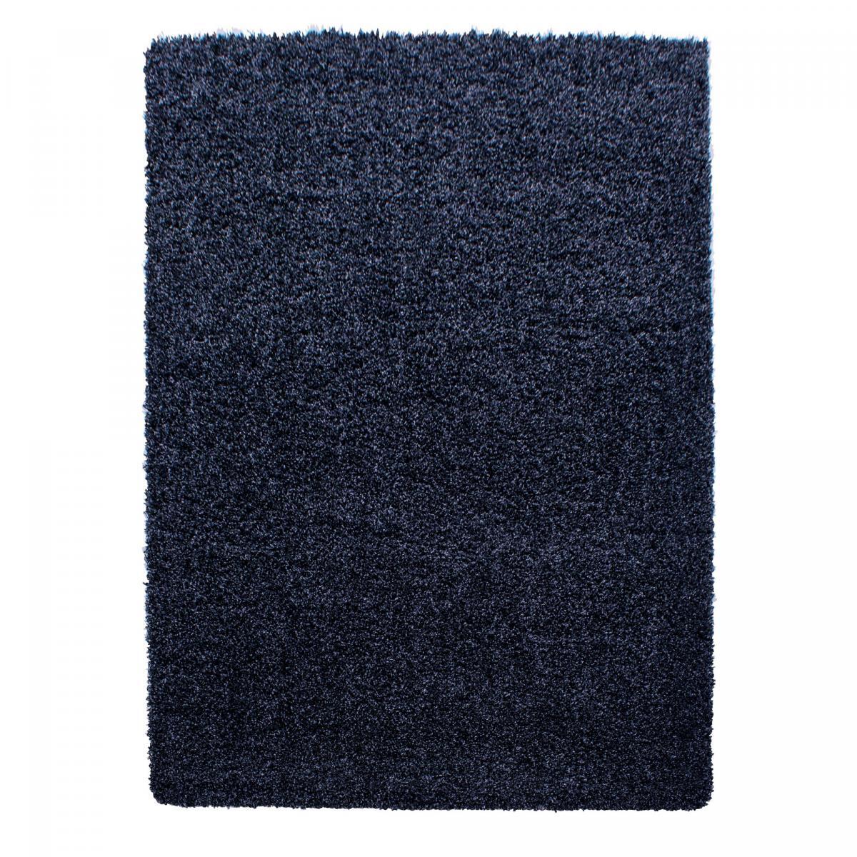 Tapis poils longs shaggy tissé motif uni ROCA