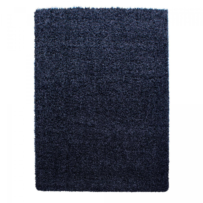 Tapis poils longs shaggy tissé motif uni ROCA