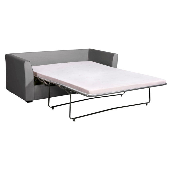 Canapé convertible 6 cm ESCAUT 3 pl 185 cm tissu Moderne Graphite - Fabriqué en France