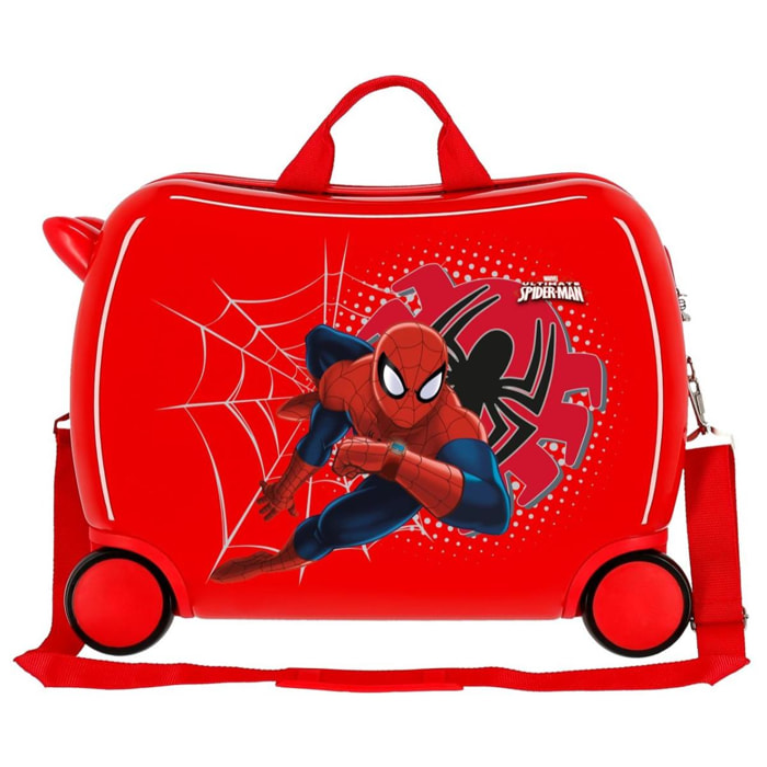 Valigia Cavalcabile Spiderman Tech Rossa Lui Spiderman Rosso