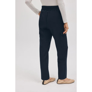Pantaloni cargo casual blu navy