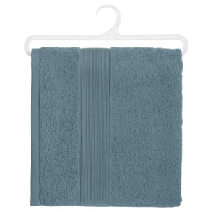 Serviette de toilette "Essentiel" - coton 450 gr/m² - bleu orage 50x90 cm