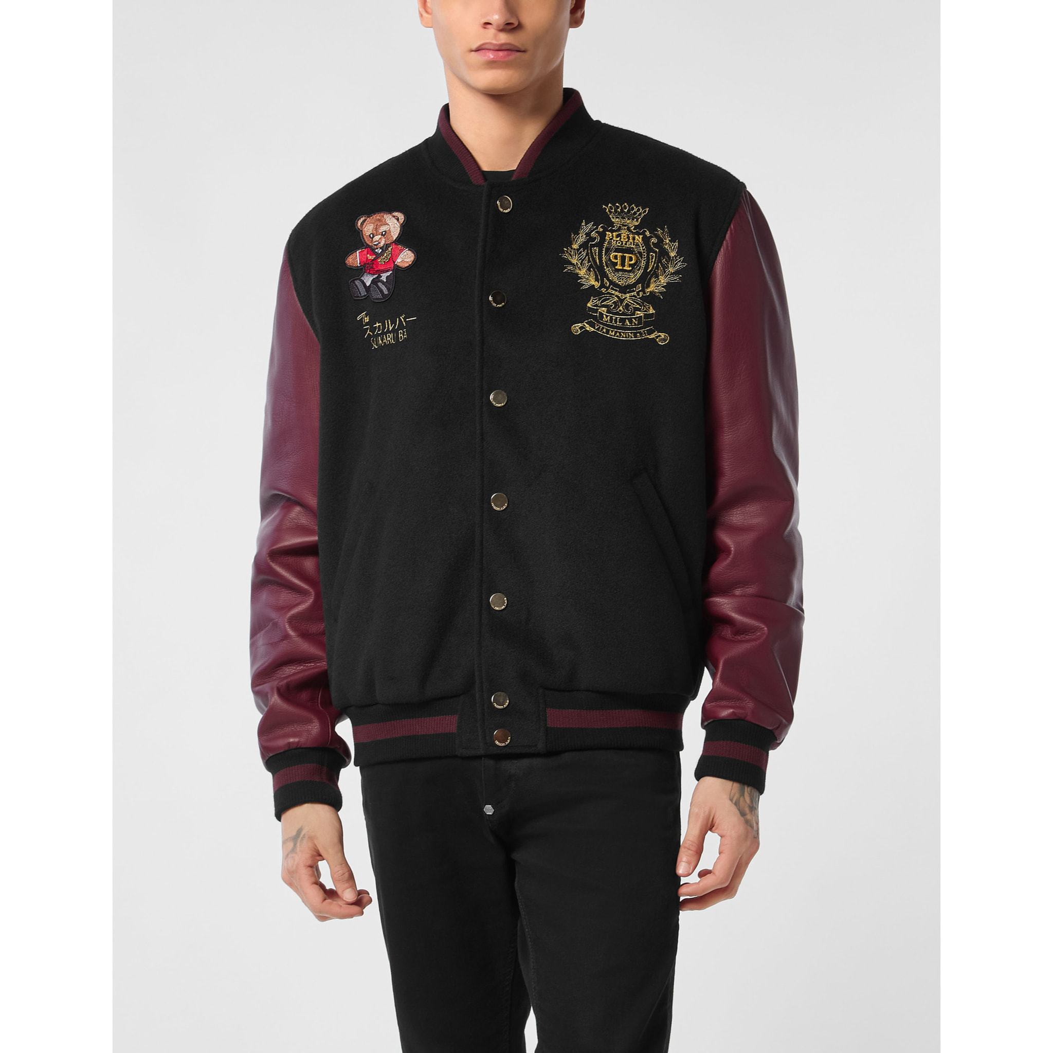 PHILIPP PLEIN Bomber in pelle TEDDY