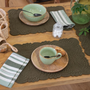 Set de table morphée miel - Kaki