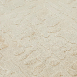 Tapis "Row" matière recyclée blanc chaud 100x150cm