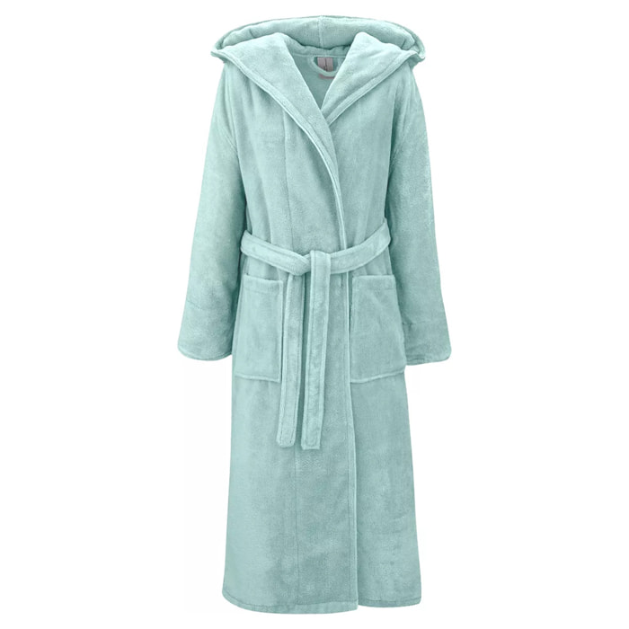 Peignoir coton mélangé 300 g/m² uni bleu Teddy glacier