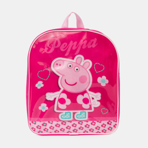 Zaino Asilo Peppa Pig Fiori e Cuori Lei Peppa Pig Rosa