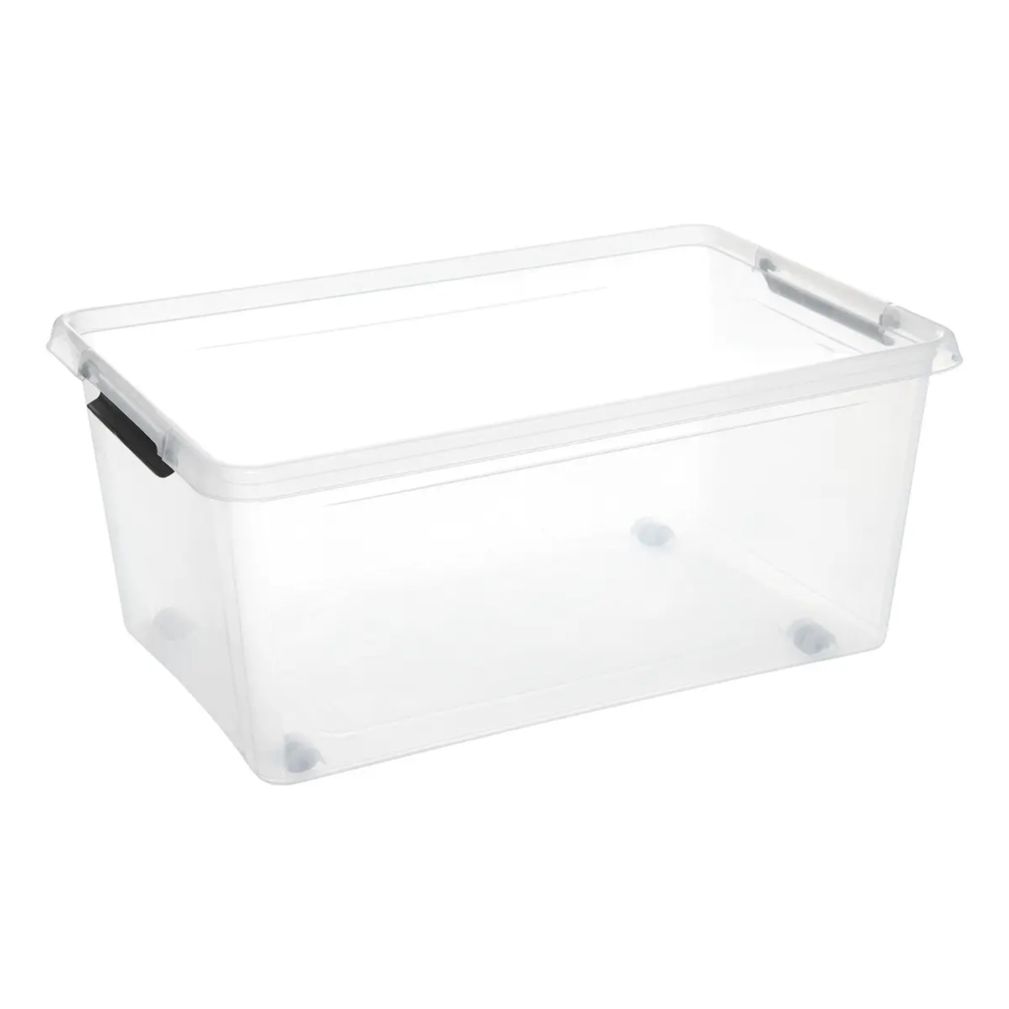 Boîte de rangement Clip'N Box rectangulaire 40L transparent