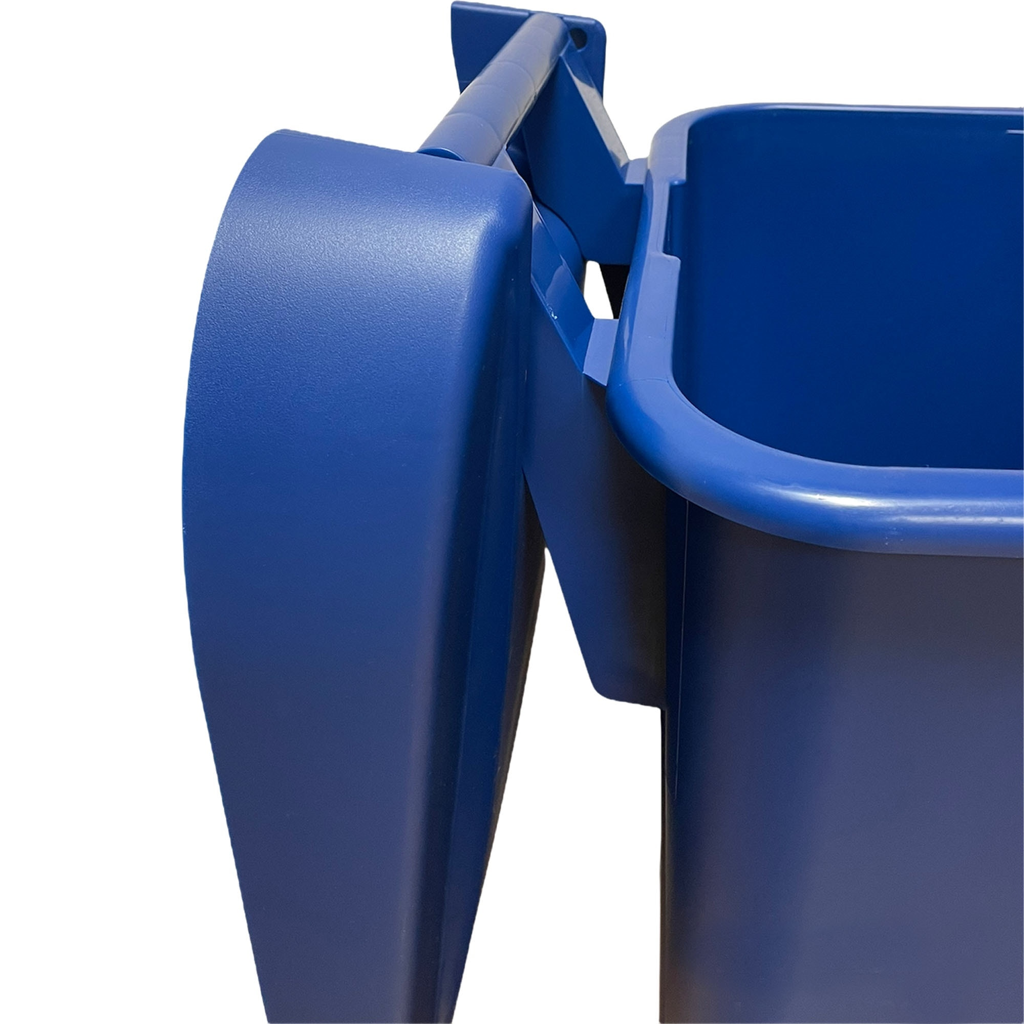 Contenedor - cubo de basura wellhome reciclo 110l, cerrado con tapa, ideal para reciclaje de papel y cartón, con ruedas