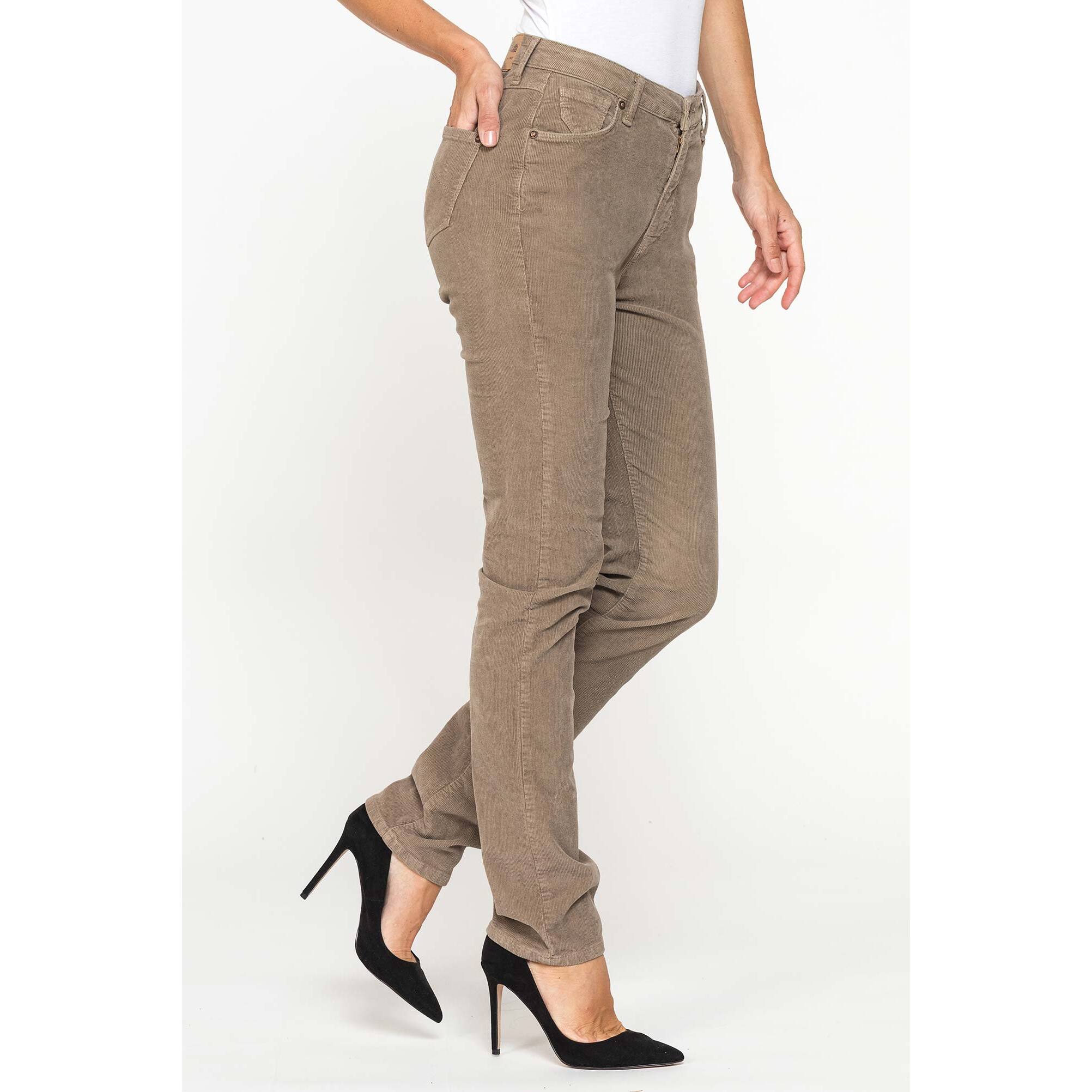 PANTALONE CINQUE TASCHE COMFORT FIT IN VELLUTO STRETCH 1000 RIGHE
