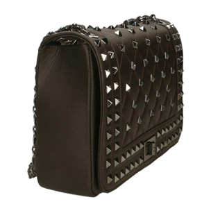 Borsa a spalla da donna Made in Italy - Modello Catania - Vera pelle - 13.0 x 22.0 x 7.0 cm