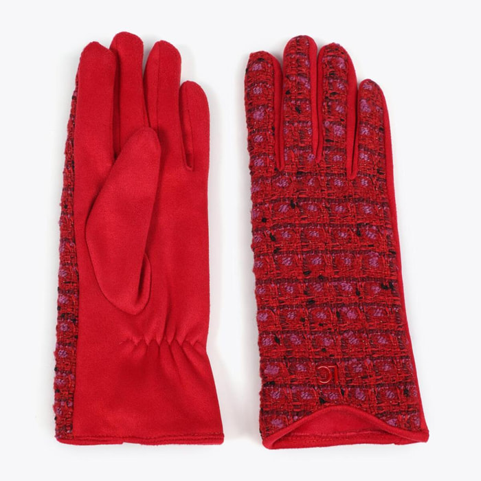 Guanti in Tweed Multicolore