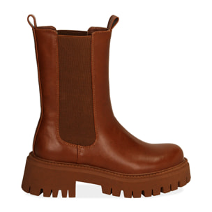 Chelsea boots cognac, tacco 5,5 cm