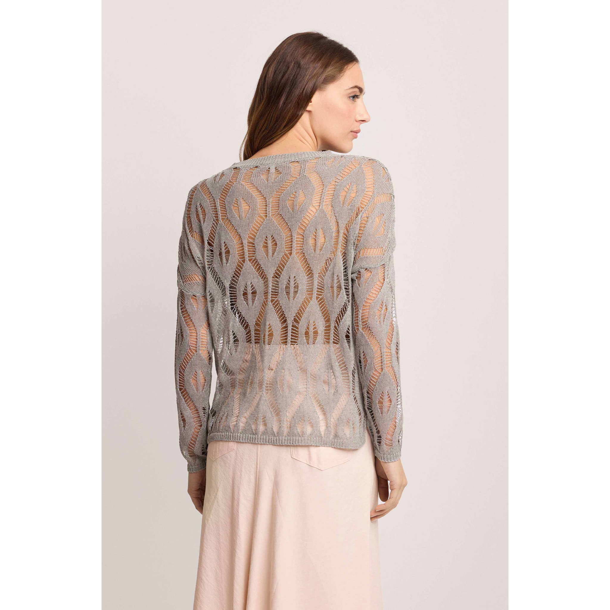 Kocca - Maglia con lavorazione traforata Donna, Fantasia, Girocollo