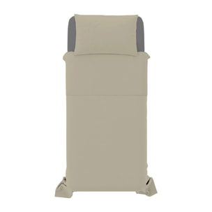 COMPLETO LETTO NATURAL COLOR, 100% COTONE - SINGOLO