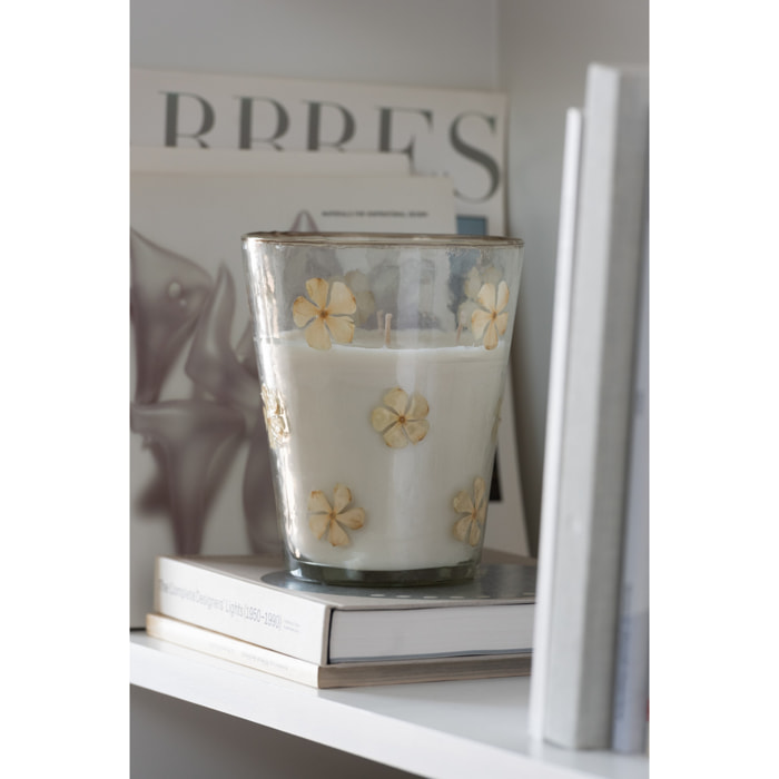 J-Line bougie parfumée Fleurs - Tender Rose - verre - transparent - medium - 55H
