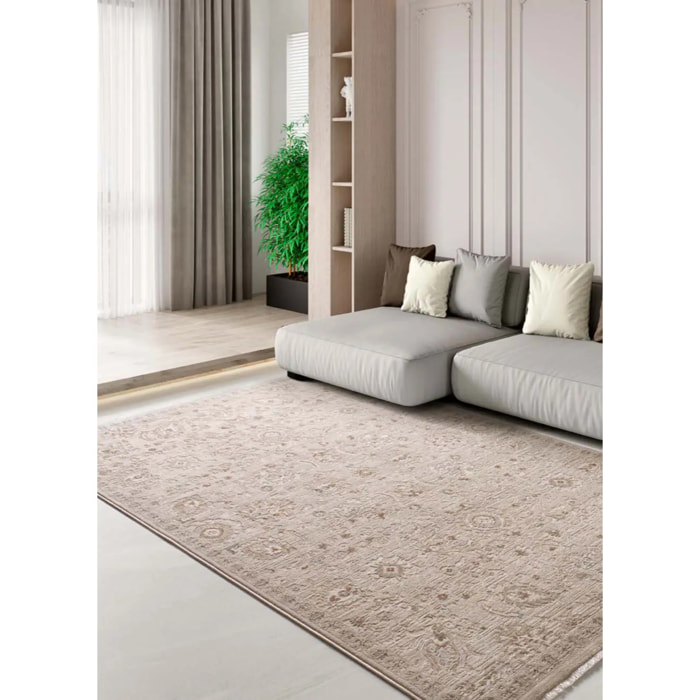 ONA Alfombra vintage oriental con flecos beige, varias medidas disponibles.