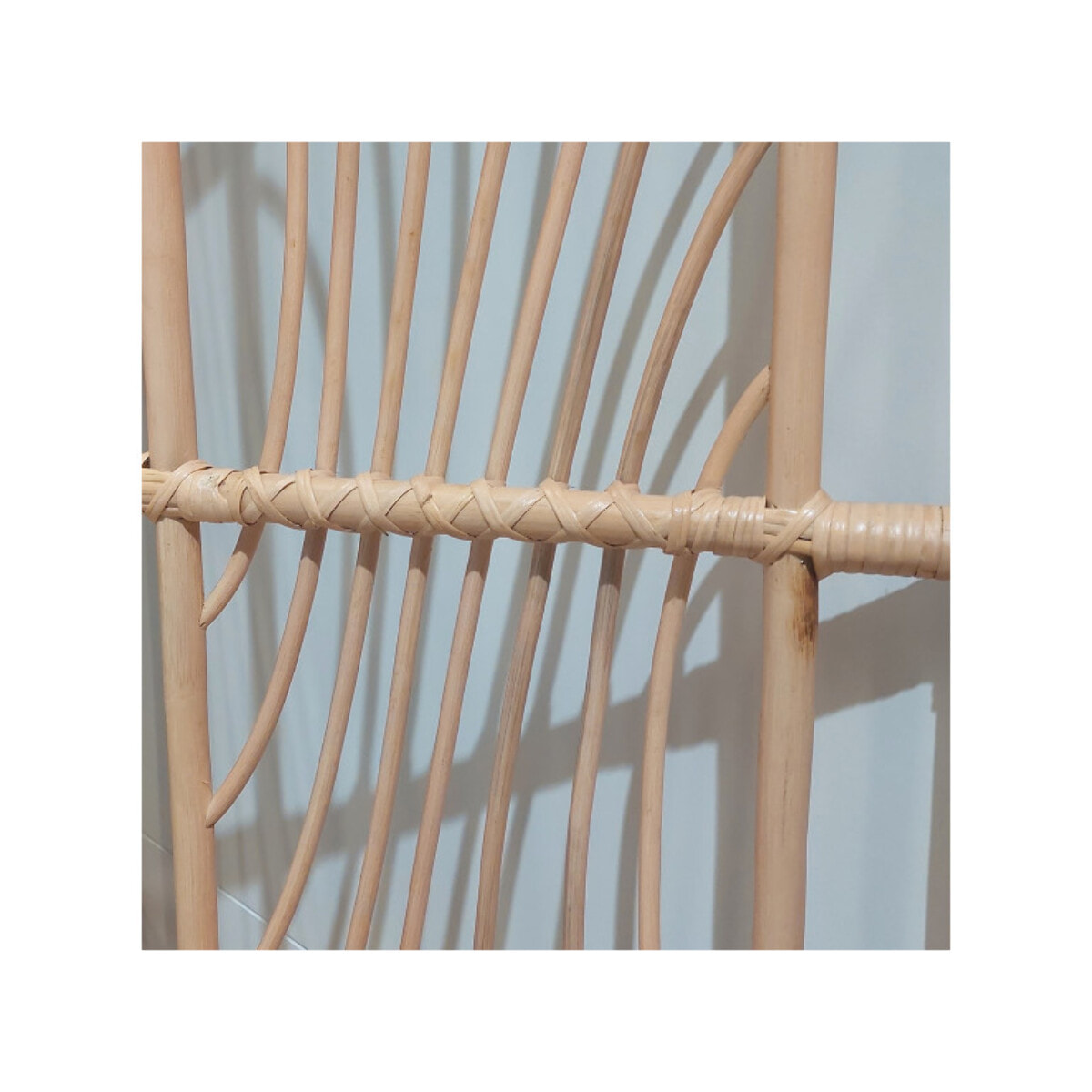 Paravent H. 180 cm 3 pans en rotin naturel ajouré - NINON