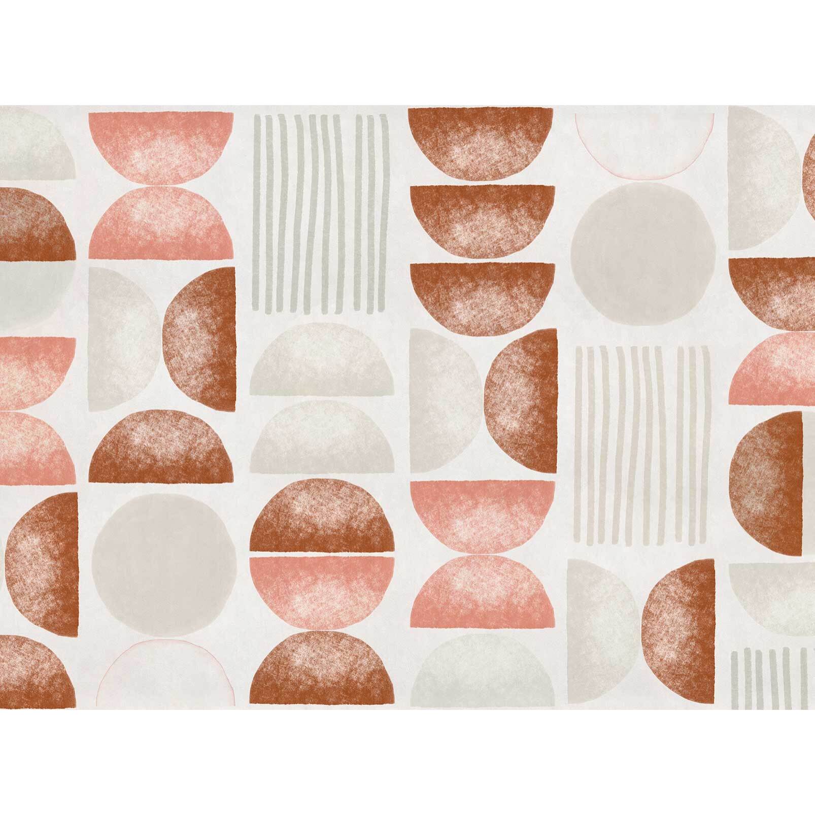 Papier peint panoramique Sphères Terre de Sienne Intissé