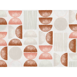 Papier peint panoramique Sphères Terre de Sienne Intissé