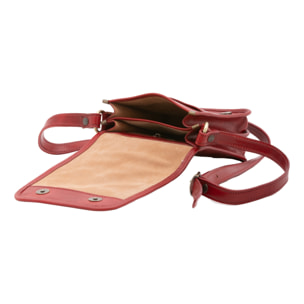 Borsa a tracolla da uomo in vera pelle - Modello False - Made in Italy - 20.0 x 16.5 x 10.0 cm