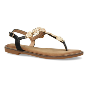 Sandalias planas para mujer comodas elegantes con detalles brillantes