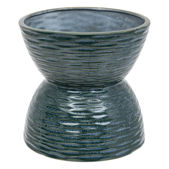 Cache pot "Be vintage" D19cm bleu canard