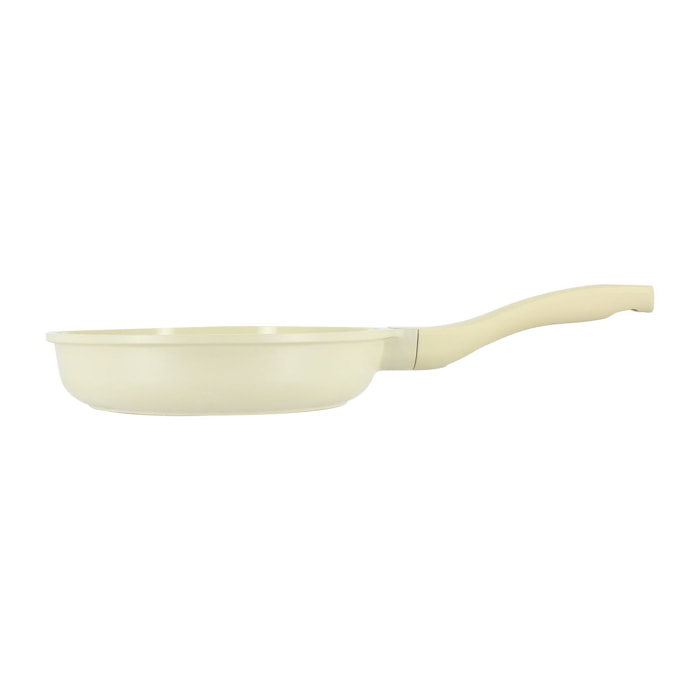 Poêle 20cm en aluminium recyclé crème - tous feux PURE