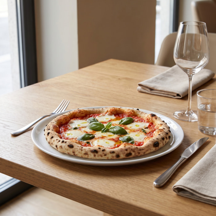 Set piatti pizza in porcellana - Bianco