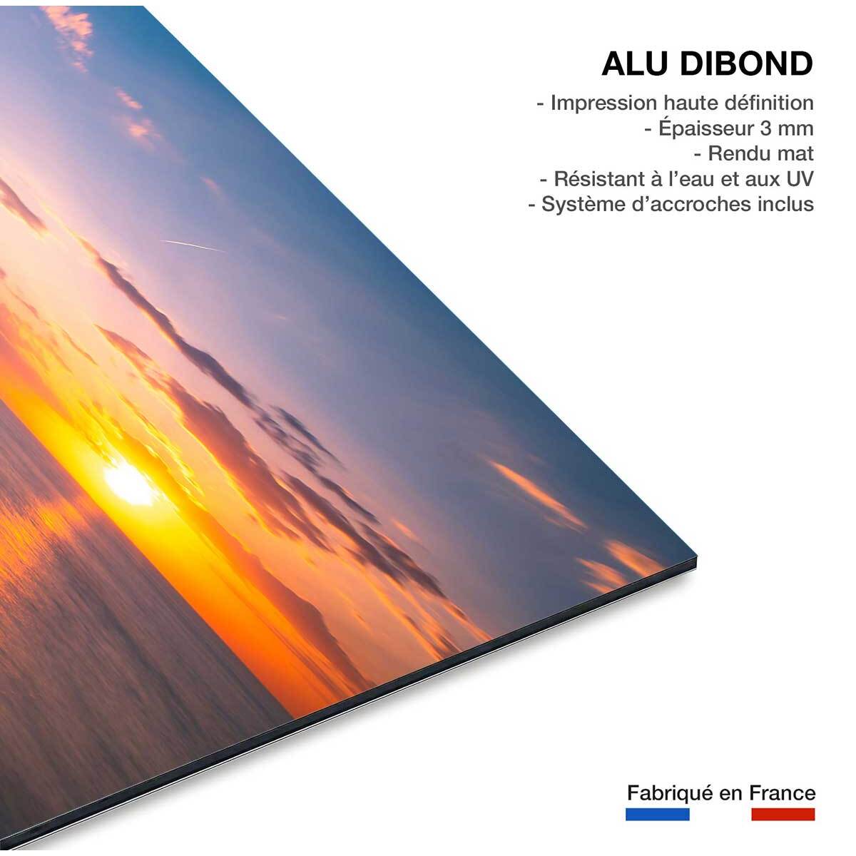 Tableau paysage mer souvenir de biarritz  Tableau alu Dibond