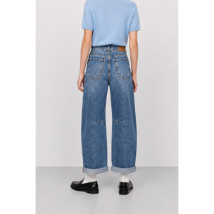 Kocca - Jeans da donna in cotone a vita alta e gamba larga Donna