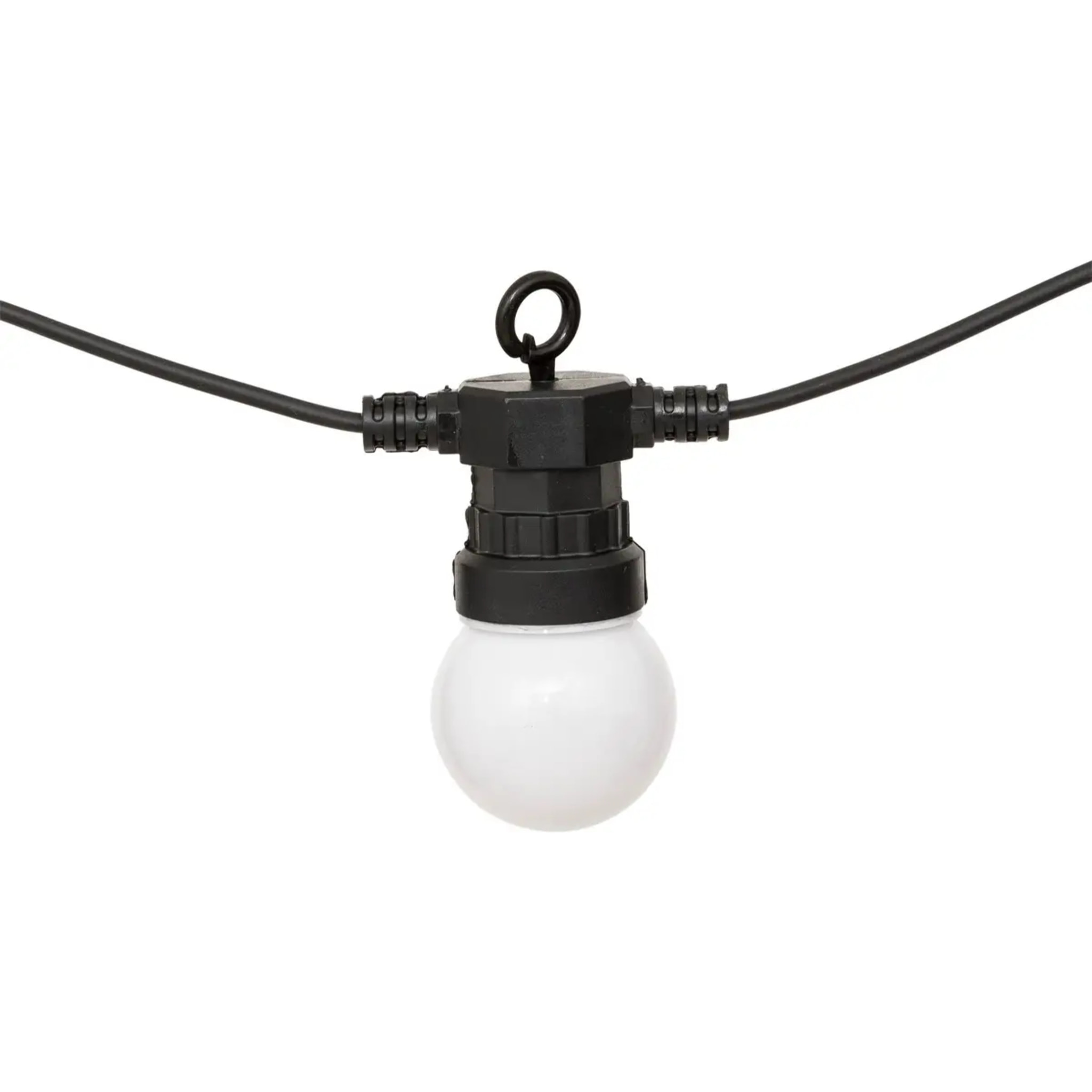 Guirlande d extérieur solaire "Soa" noir & blanc H800cm