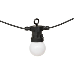 Guirlande d extérieur solaire "Soa" noir & blanc H800cm