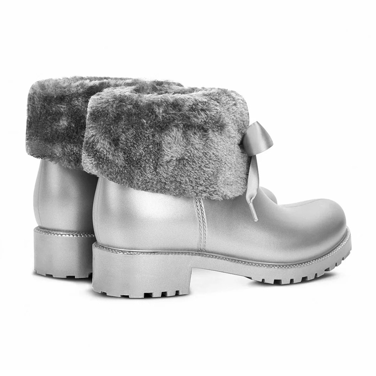 Stivali da bambino con fodera in pelliccia e fiocco