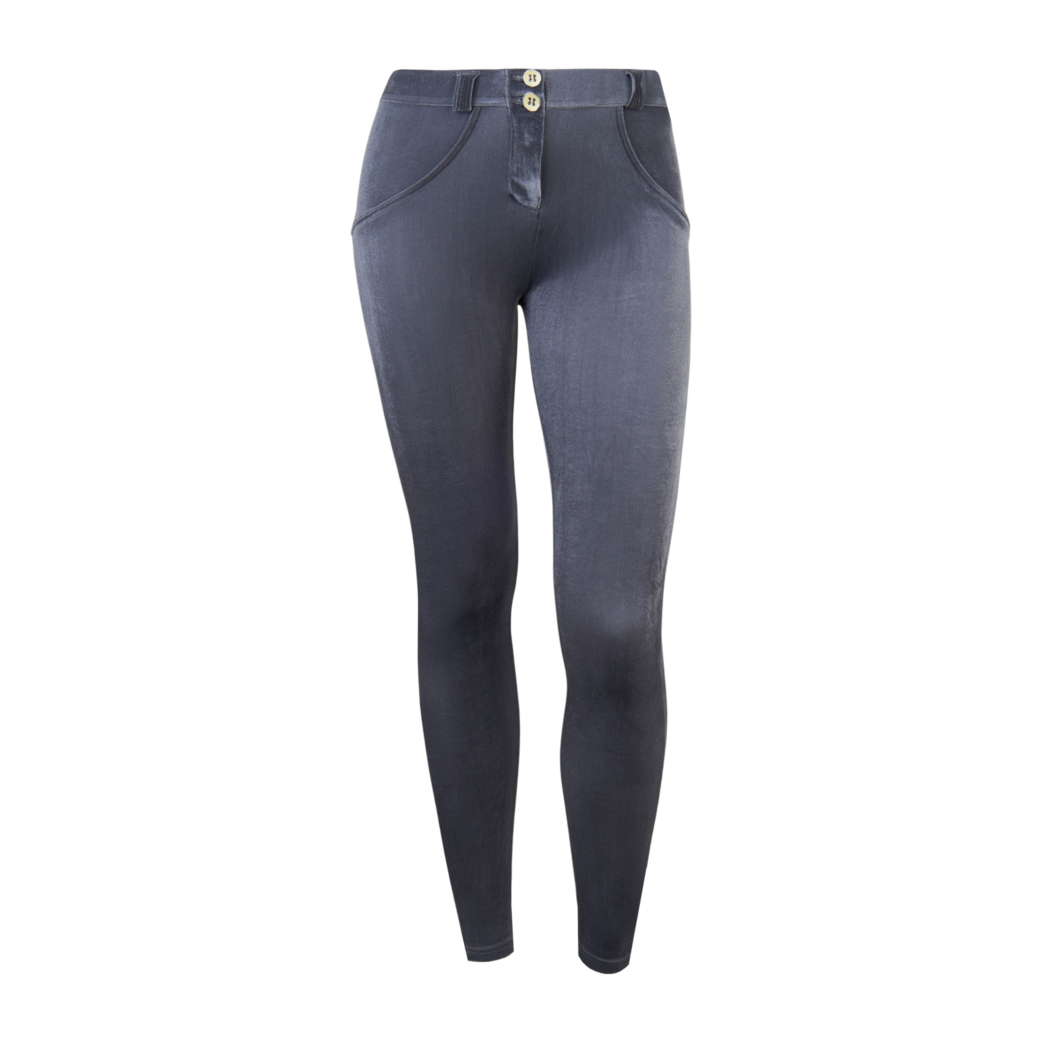 Pantaloni push up WR.UP® vita regular effetto velluto