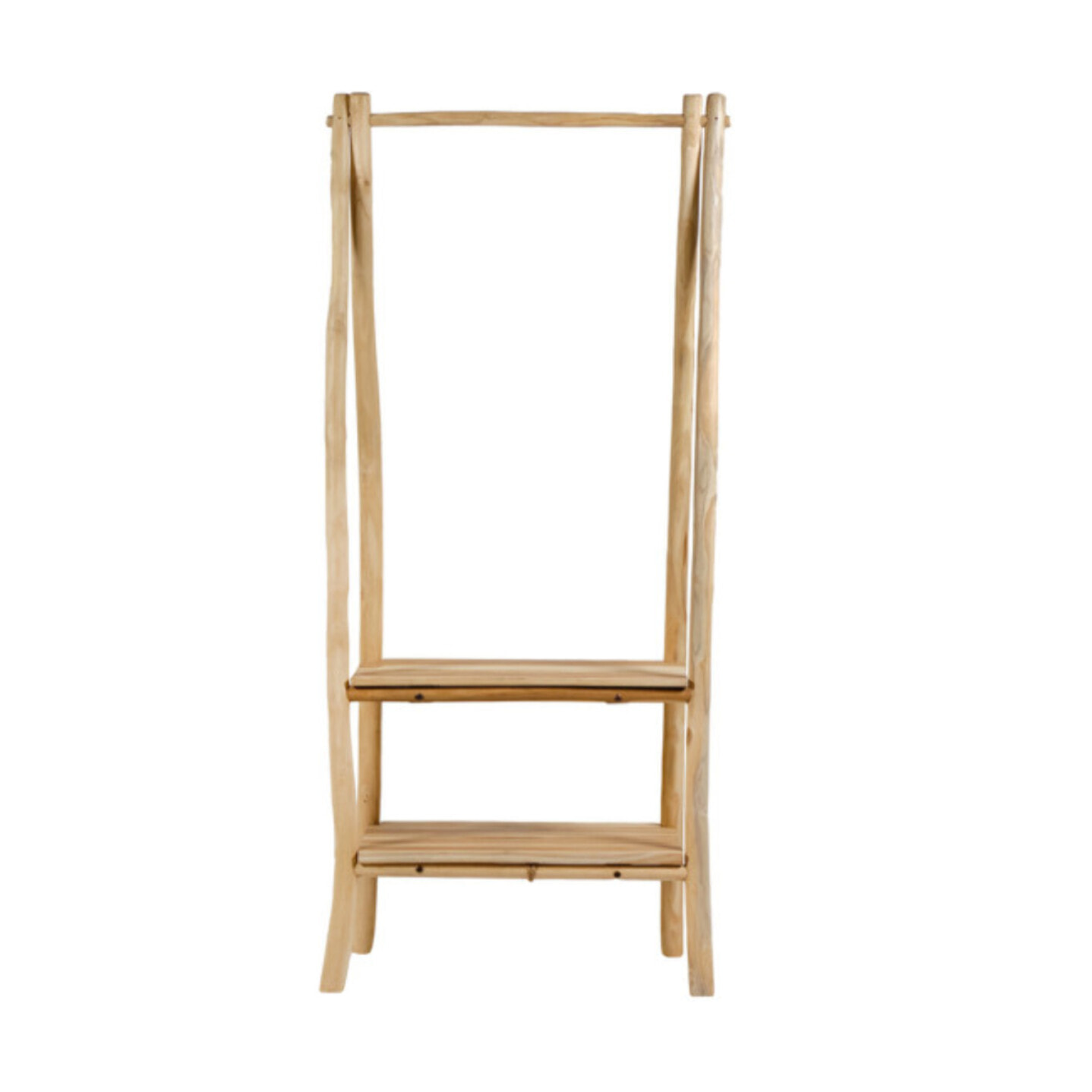 Portant d'entrée 160 cm de haut en bois massif de teck - CARDIFF